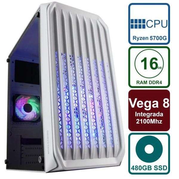 PC Gaming Ryzen 7 5700G 8 Núcleos / GPU Vega 8 / 16GB RAM