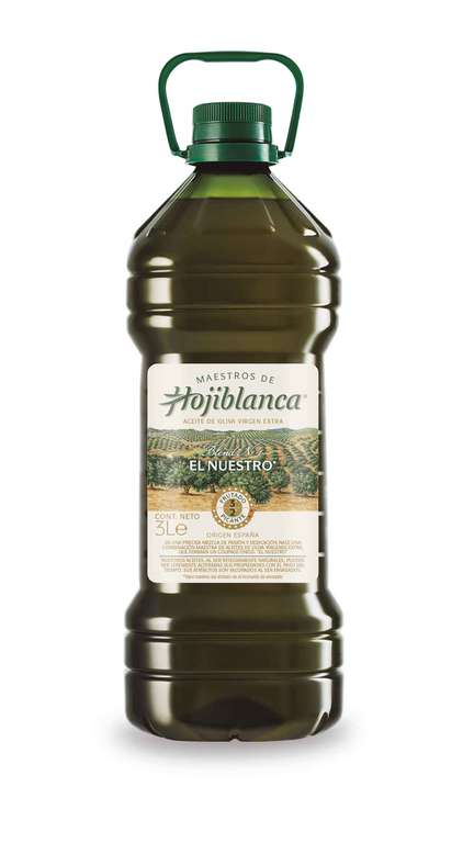 Garrafa 3L Aceite de Oliva Virgen Extra MAESTROS HOJIBLANCA [3,58€ el Litro]