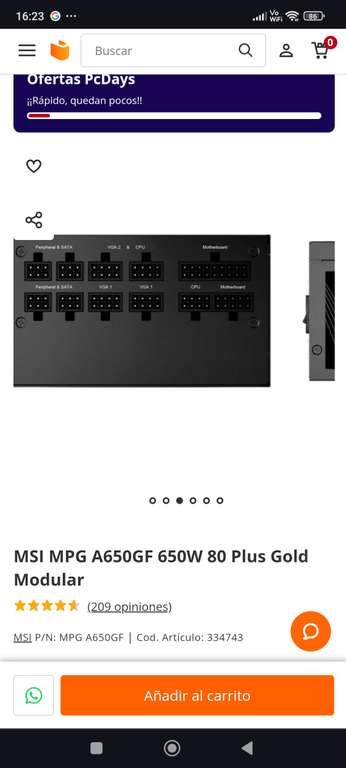 MSI MPG A650GF 650W 80 Plus Gold Modular