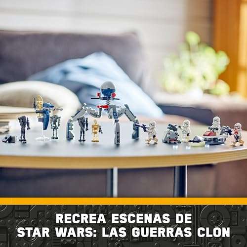 LEGO Star Wars Pack de Combate: Soldado Clon y Droide de Combate, Juguete Infantil, Moto Speeder de Juguete / Miravia Mismo Precio.