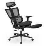Silla de oficina ergonómica con reposapiés retráctil