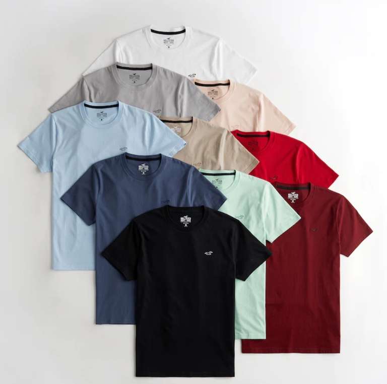 Reco de Packs de 6 y de 10 camisetas Hollister (30,80€ y 56,64 cada pack)