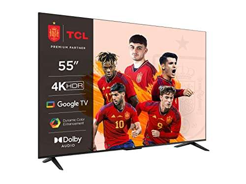 TCL 55P639 - Smart TV 55" con 4K HDR, Ultra HD, Google TV, Game Master, Dolby Audio, Google Assistant Incorporado & Compatible con Alexa