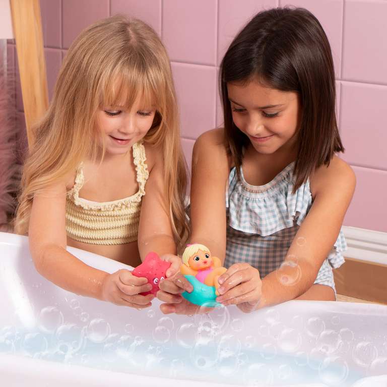 BLOOPIES Figuras de baño | Muñeca Mimi con su Estrella y Caballito de mar; Lanzan Agua