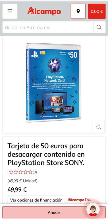 Tarjetas PlayStation Network (ES) por valor total de 90€.