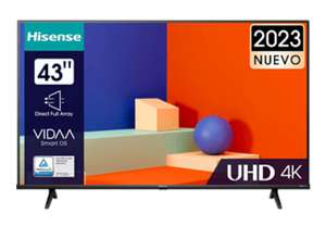 TV DLED 43" - Hisense 43A6K, UHD 4K, Quad Core/MT9602, Smart TV, Dolby Vision, Control por Voz