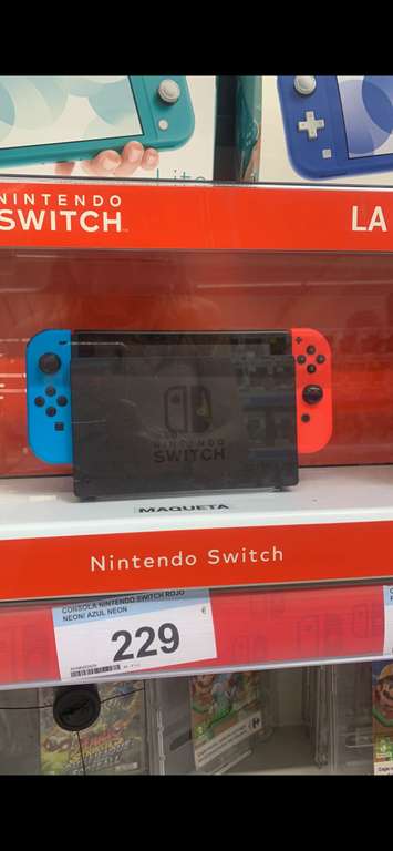 Nintendo Switch en (Gris 199€, Rojo/Neón 229€, Carrefour de Majadahonda)