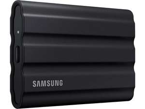 Disco duro SSD externo 1 TB - Samsung T7, USB Tipo C, SSD, Serie MU-PE1T0S Negro lectura de 1050 MB/s y de escritura de 1000 MB/s