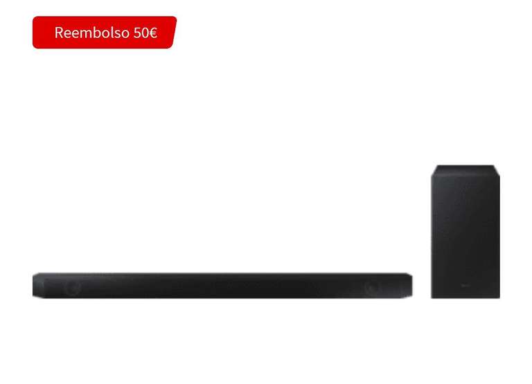 Barra de sonido - Samsung HW-Q60B/ZF, Bluetooth, Inalámbrico, 340 W, Dolby Atmos 3.1, Negro +!!! Reembolso de 50€!!!