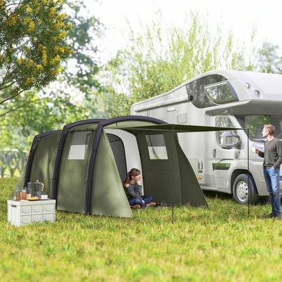Tienda de campaña inflable plegable de 440 × 280 × 195 cm para camping, festivales y viajes