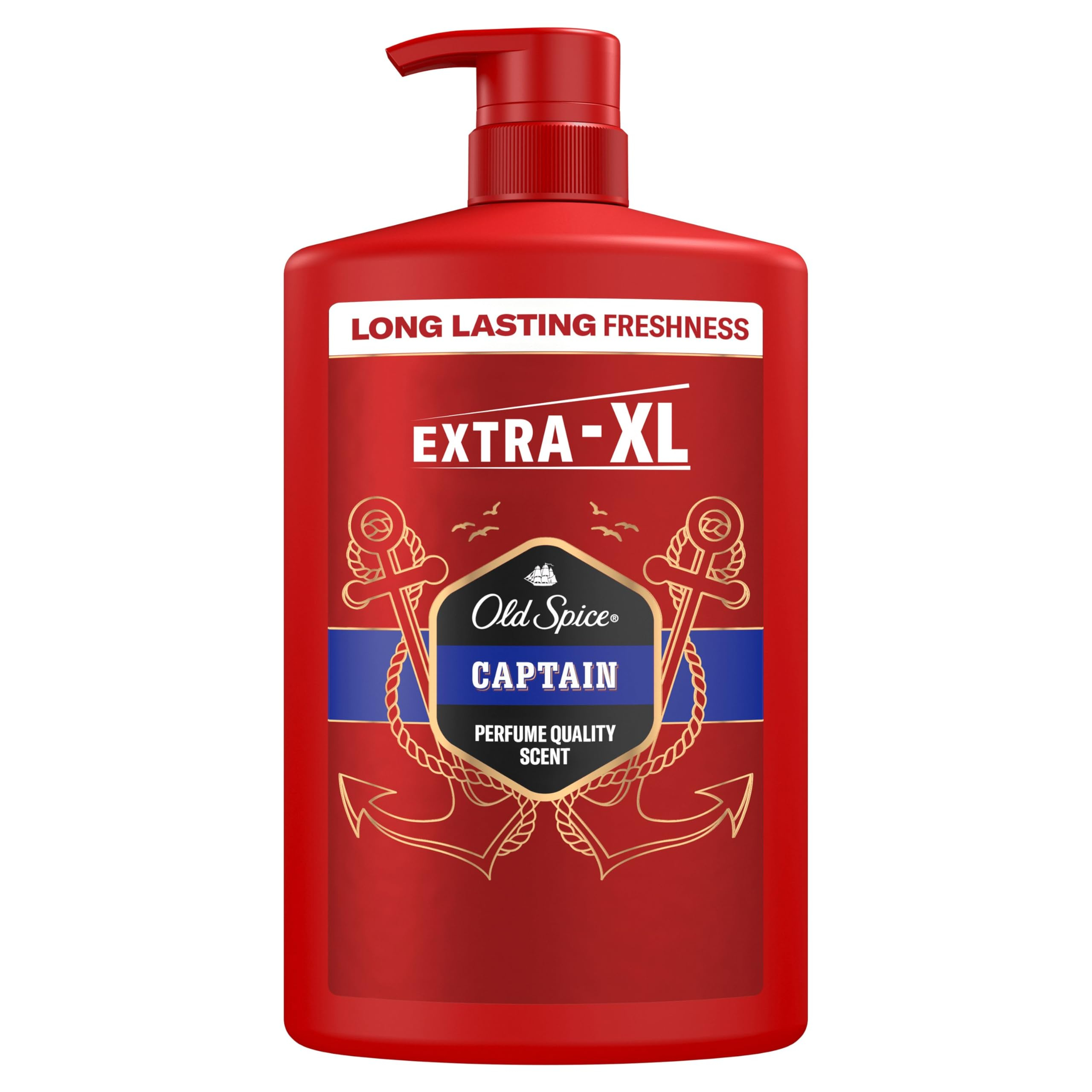 Old Spice Captain Gel de Ducha y Champú 3 en 1 para Hombre,1L