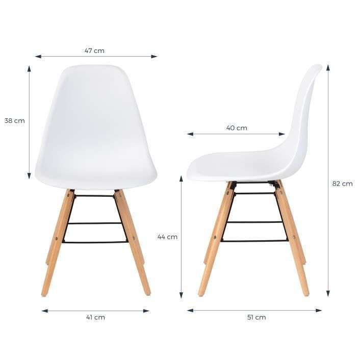 Conjunto de 6 sillas blancas por 20€/u