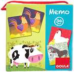 Goula - Memo: Loto Animales Granja, Juego educativo de memoria a partir de 3 años
