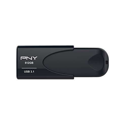 PNY Memoria USB Attaché 4 3.1, Negro, 512 GB