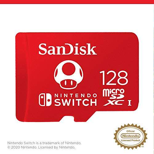 PDP Mando Afterglow Deluxe Con Cable, Negro (Prismatic) (Nintendo Switch) + SanDisk microSDXC UHS-I Tarjeta para Nintendo Switch 128GB