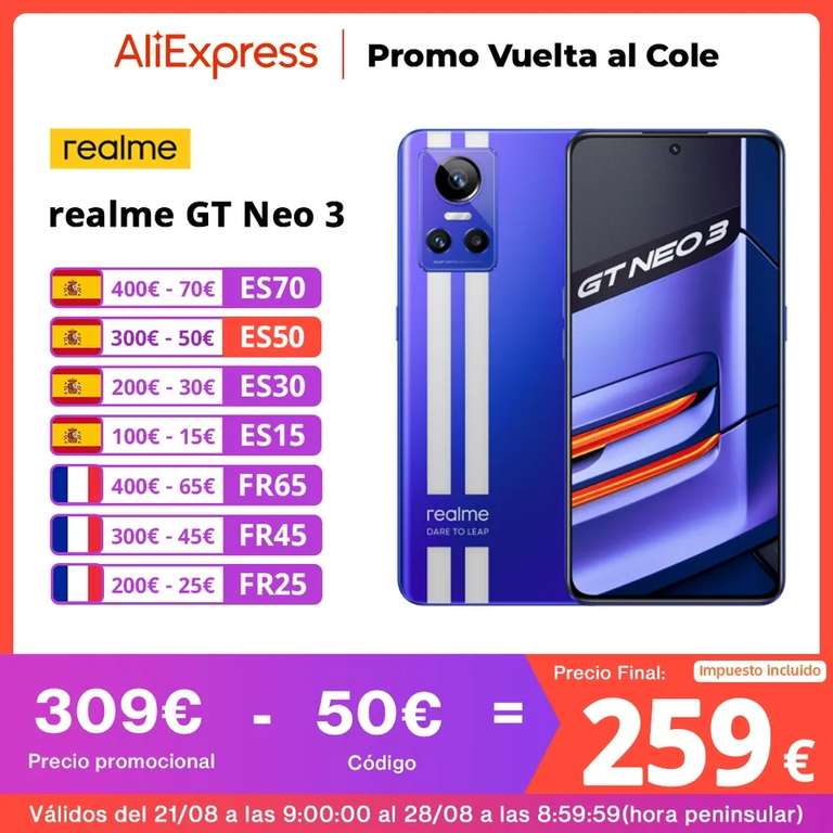 Realme GT Neo 3 5G 12+256GB