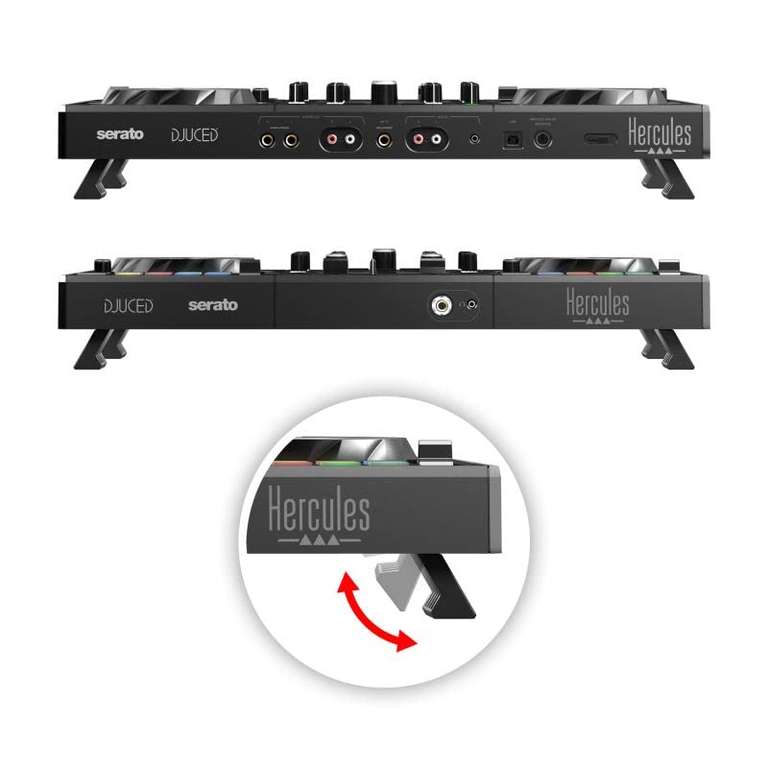 Hercules DJControl Inpulse 500 - Controladora de DJ USB de 2 decks para Serato DJ Lite y DJUCED