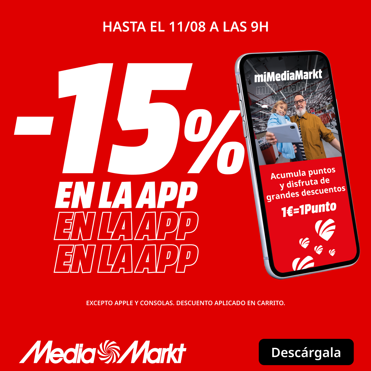 -15% SÓLO desde la APP | Mediamarkt (Actualizado 05:20h)