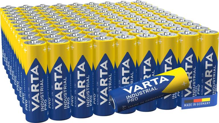 VARTA Pilas AA, paquete de 100, Industrial Pro, Baterías Alcalinas, 1,5V