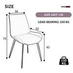 Pack de 2 sillas de comedor asiento de cuero, diseño ergonómico. 2 colores (40€ la unidad)