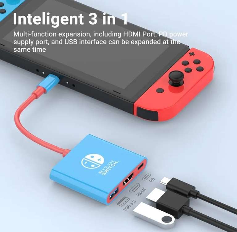 Adaptador HDMI para Nintendo Switch por solo 19 euros