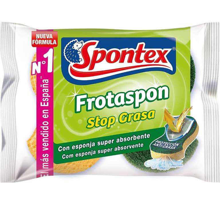 Spontex - Estropajo de Cocina Frotaspon Stop Grasa, 2 Unidades