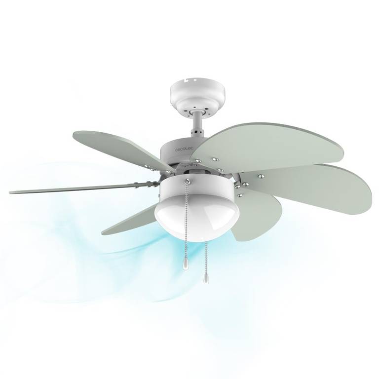 Cecotec Ventilador de techo EnergySilence 3600 Vision Mint. 50 W, Diám.92 cm,3 Velocidades, 6 Aspas reversibles, Función Verano/Invierno,