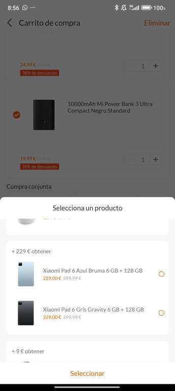 Xiaomi Pad 6 + Xiaomi Band 8 + Powerbank 10000mAh (Con mi points 190€)