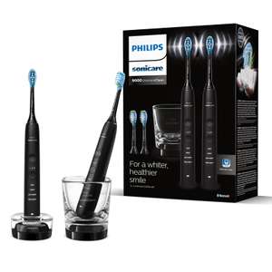 Philips Sonicare Diamond Clean Serie 9000 - Pack doble de cepillos de dientes eléctricos sónicos (Sigue disponible en negro)
