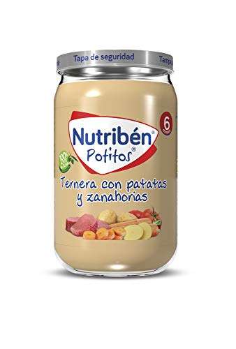 Potitos de Ternera con Patatas y Zanahoria Nutriben, Desde Los 6 Meses, 235g