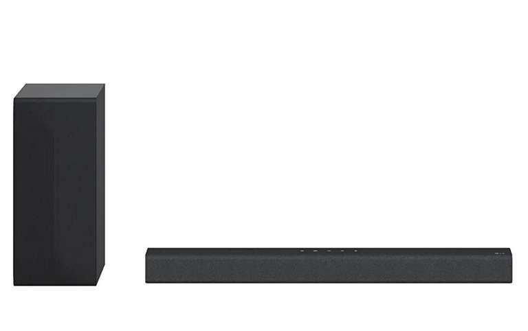 LG S40Q - Barra de Sonido Inteligente, 300W, 2.1 Canales, Sonido Envolvente Dolby Digital con Bajos Potentes, Amplia Conectividad, HDMI,