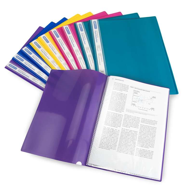 Rapesco 0919 Carpeta 20 Fundas, A4, Colores Surtidos, 10 Unidades