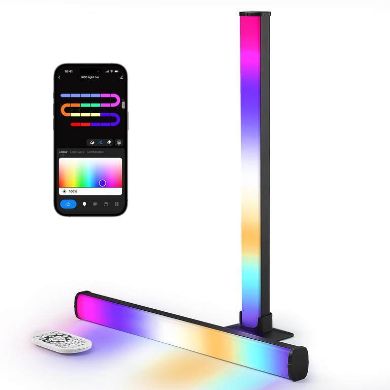 Barra de Luz LED RGB TV y Gaming 40cm – Sincronización Musical y Control por App para Iluminación y Decoración