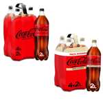 Coca-Cola Zero Azúcar Zero Cafeína o Coca-Cola Zero Azúcar. Pack 4 Botellas 2L [Unidad 1'22€]