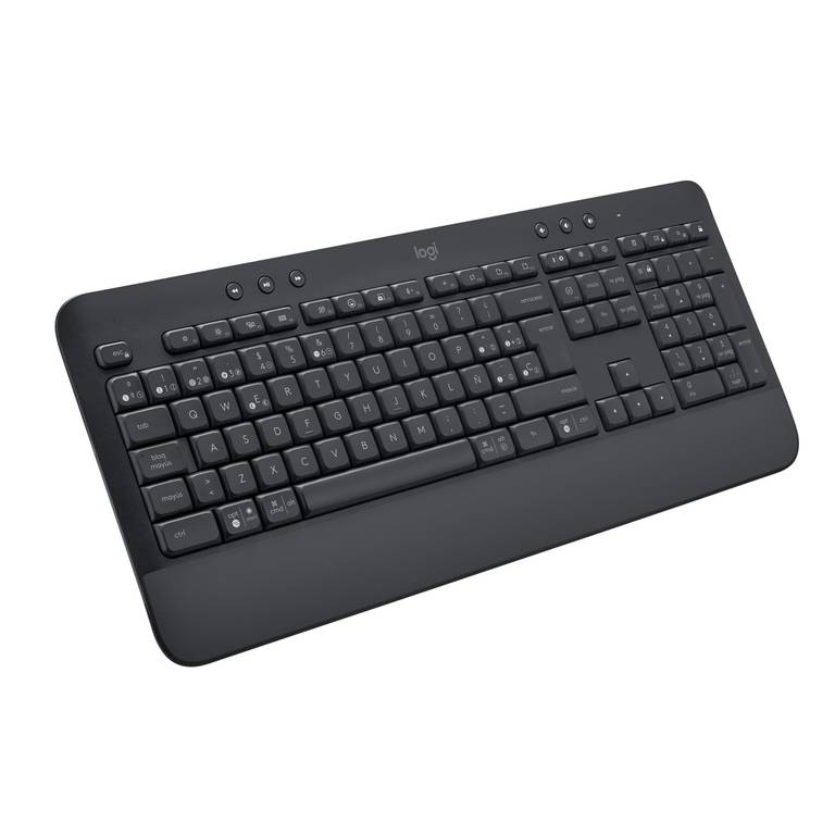 Logitech 920-010917 Teclado Inalámbrico, Negro Bluetooth o Receptor Bolt