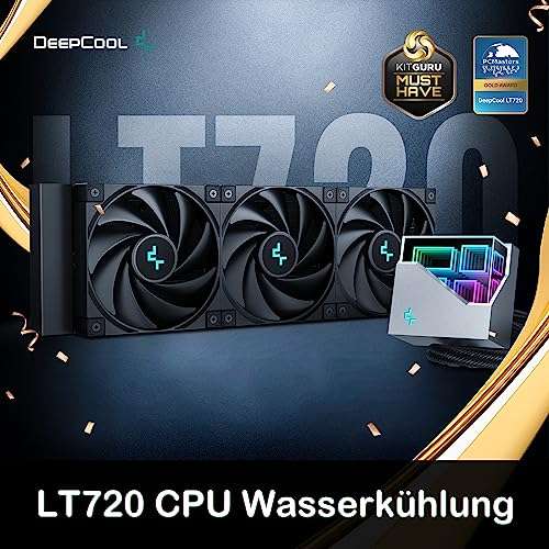DeepCool LT720 Refrigeración Líquida Premium para CPU, Radiador de 360mm, Ventiladores FK120 FDB , LGA1700 y AM5 (Cupon de 35 Euros)