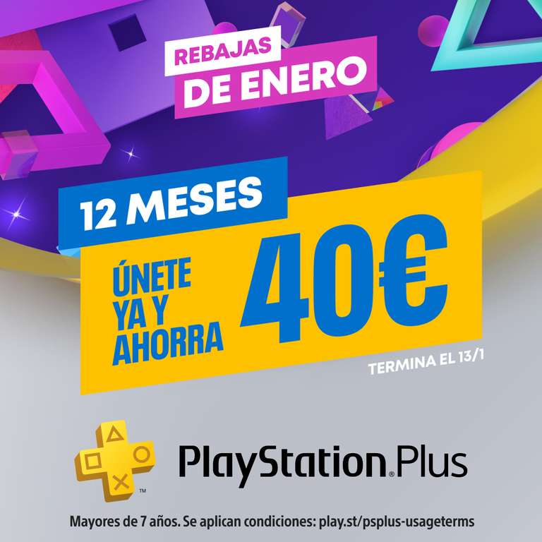 40€ de Ahorro en los 12 o 3 meses de PlayStation Plus