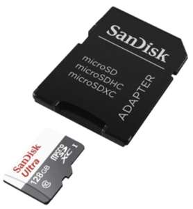 SANDISK ULTRA MICROSDXC 128GB + ADAPTADOR 100MB/S CLASS 10 UHS-I - TARJETA MEMORIA. Envío gratis a tienda