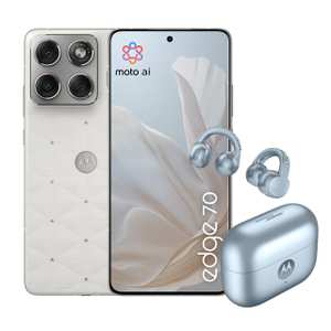 Motorola Edge 70 y Moto Buds Loop con Cristales