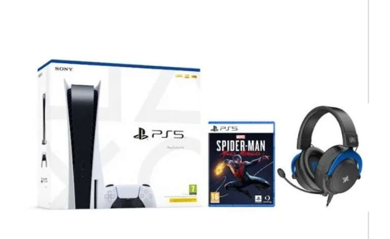 Sony PlayStation 5 + Marvel's Spider-Man Miles Morales + Blackfire BFX-90 Auriculares Gaming