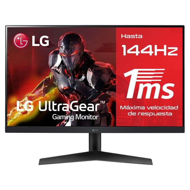 24 PULGADAS Monitor gaming LG UltraGear (Panel IPS: 1920 x 1080 (FHD), 16:9, 300 cd/m², 1000:1, 1ms (GtG), 144 Hz)