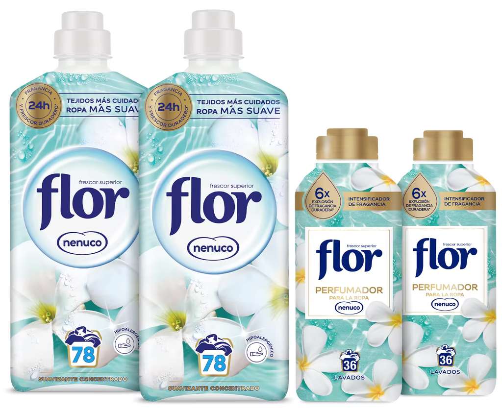 Suavizante perfumador azul Flor botella 36 lavados - Supermercados DIA