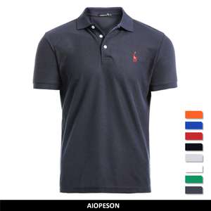 AIOPESON Polo Shirt Bordado para Hombre - Varios Colores Disponibles