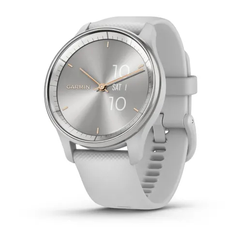 Smartwatch Híbrido Garmin vívomove Trend (Agujas Analógicas Reales | Pantalla Táctil Oculta | Carga Inalámbrica Qi | Garmin Pay)