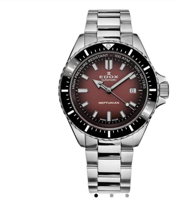 Reloj suizo EDOX Automático SUMERGIBLE 1000 METROS marino COUSTEAU Neptuniano (690€ aprox por primera compra