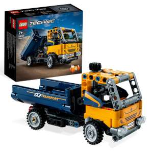LEGO Technic Volquete, 2-en-1, Camión de Construcción y Excavadora de Juguete