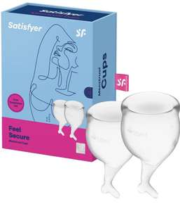 2 copas menstruales Satisfyer 'Feel Secure 15 y 20 ml