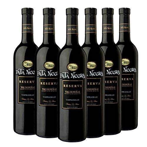 Pack 6 Pata Negra Reserva Vino Tinto D.O Valdepeñas 6 Botellas x 750 ml