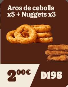 Aros de Cebolla x5 + Nuggets x3 -Burger King