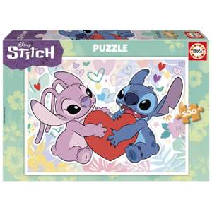 Educa - Disney Stitch | Puzzle de 500 Piezas para Adultos. Medidas: 48 x 34 cm. Incluye Cola Fix Puzzle. A Partir de 11 años